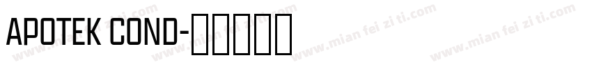 APOTEK COND字体转换